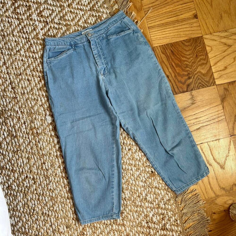 Vintage bill blass high waisted denim capri pants